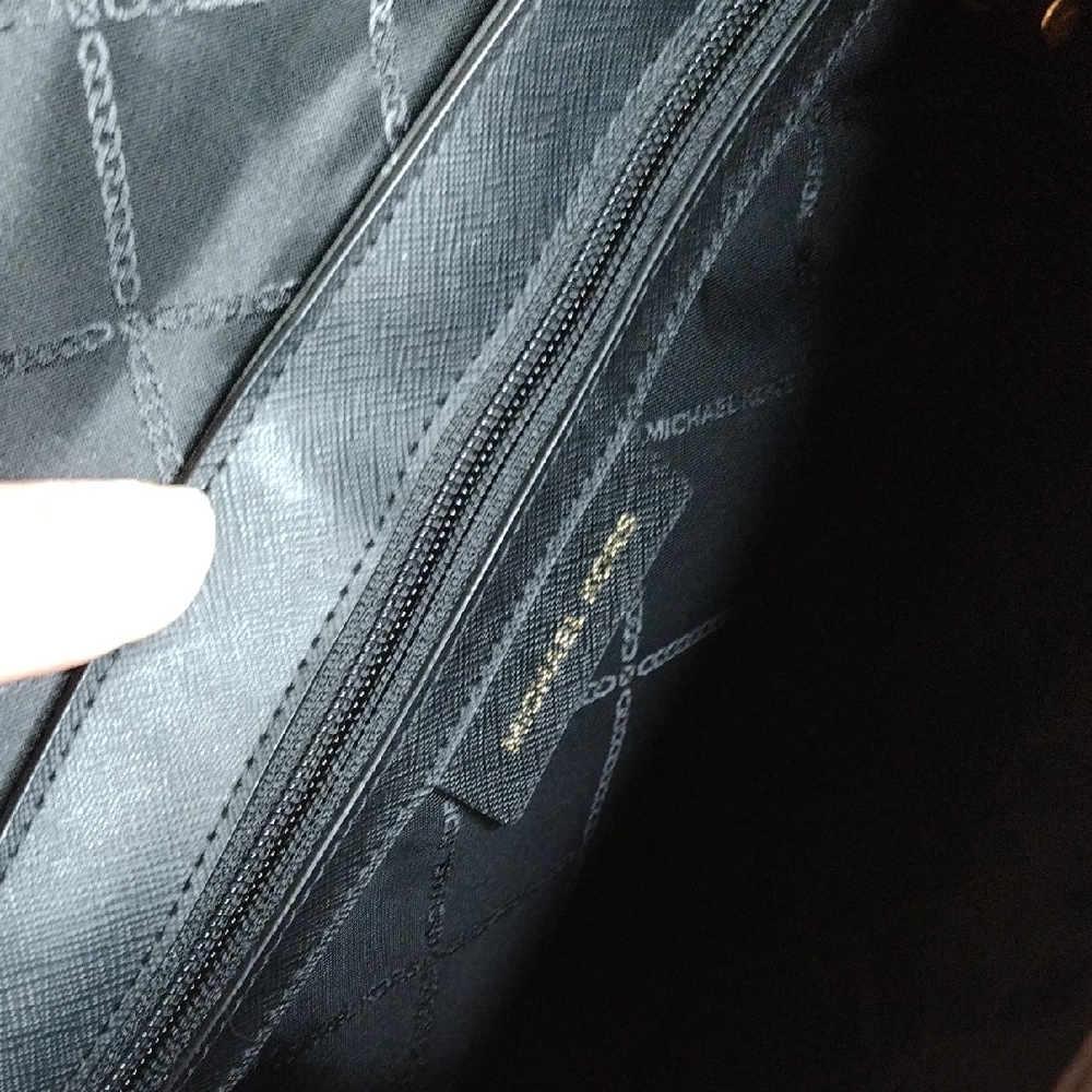 Michael Kors Black Tote with Gold Accents - Picture 14 of 17
